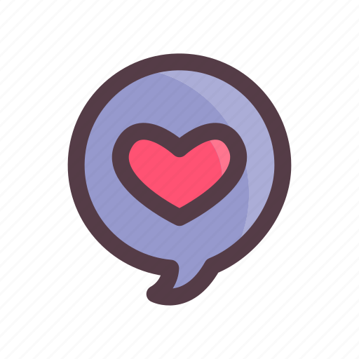 Valentine, heart, chat icon - Download on Iconfinder