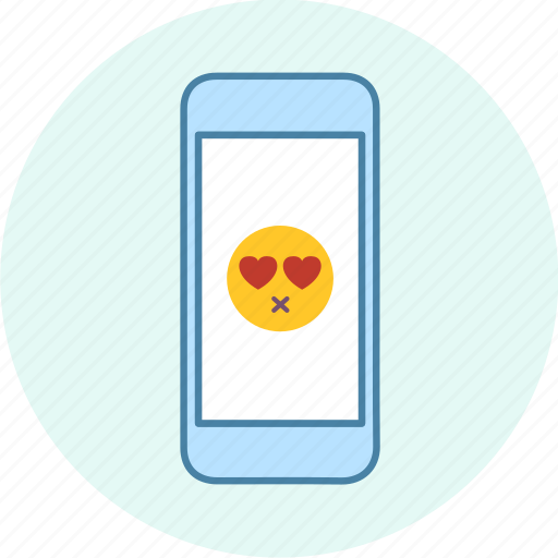 Heart, love, mobile, smiley icon - Download on Iconfinder