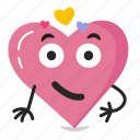 valentine, heart, pink, couple, love, emoji, romance