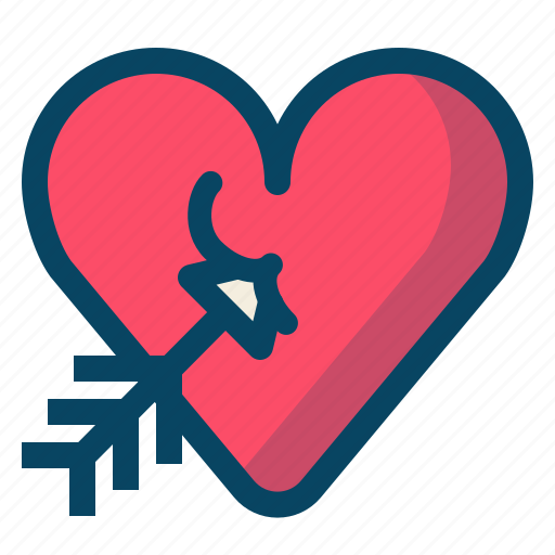 Amor, arrow, heart, love, romance, valentine icon - Download on Iconfinder