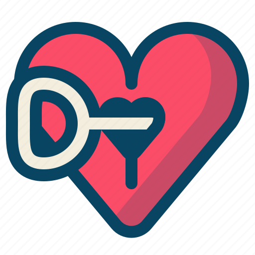 Heart, key, lock, love, romance, valentine icon - Download on Iconfinder