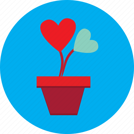 Flower, flower pot, heart, love, pot, valentine icon - Download on Iconfinder