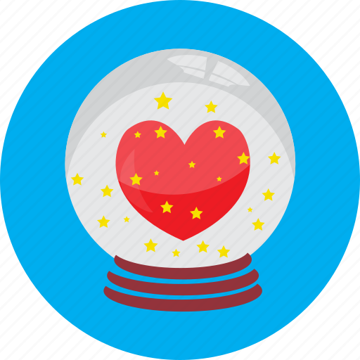 Ball, crystal, gift, globe, heart, love, valentine icon - Download on Iconfinder