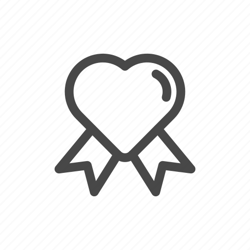Award, badge, heart, medal, outline, romance, valentine icon - Download on Iconfinder