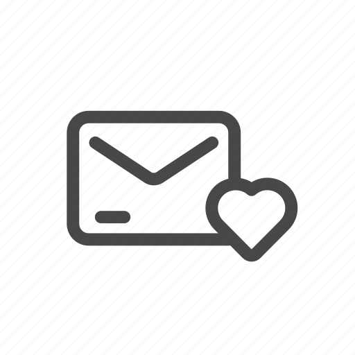 Conversation, envelope, heart, mail, message, outline, valentine icon - Download on Iconfinder