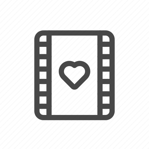 Cinema, heart, love, movie, outline, romance, valentine icon - Download on Iconfinder
