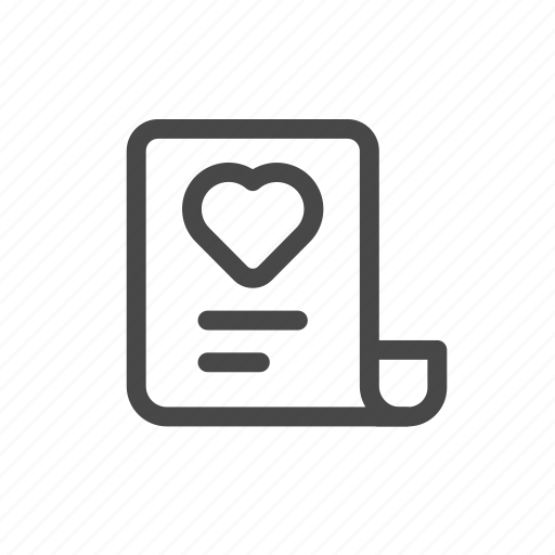 Day, heart, list, love, outline, romantic, valentine icon - Download on Iconfinder
