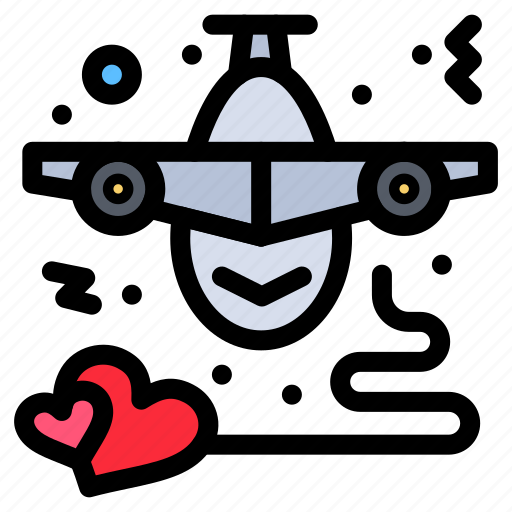 Airplane, flight, fly, heart, love icon - Download on Iconfinder