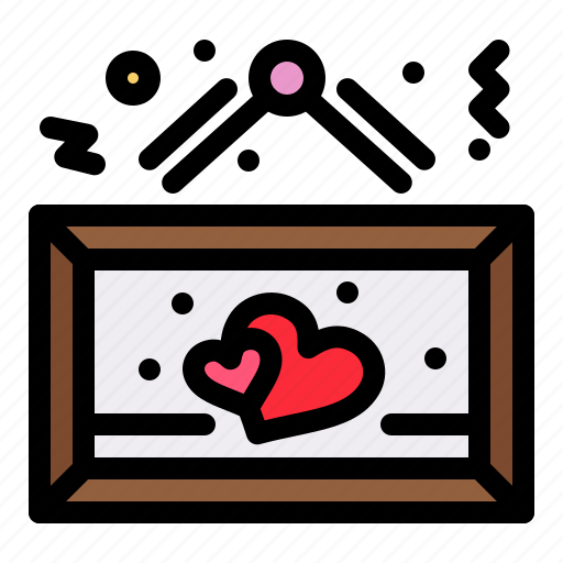 Board, hanging, heart, love, romantic icon - Download on Iconfinder