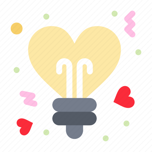 Bulb, heart, stars, valentines icon - Download on Iconfinder