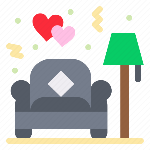 Couch, lamp, love, sofa icon - Download on Iconfinder