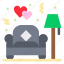 couch, lamp, love, sofa 