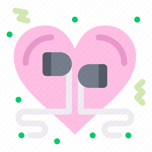 Headphone, heart, love, music, romantic icon - Download on Iconfinder