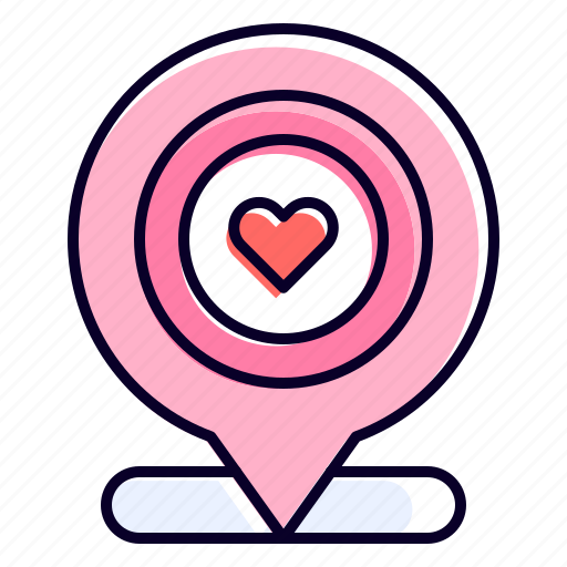 Location, pin, placeholder, heart, love icon - Download on Iconfinder