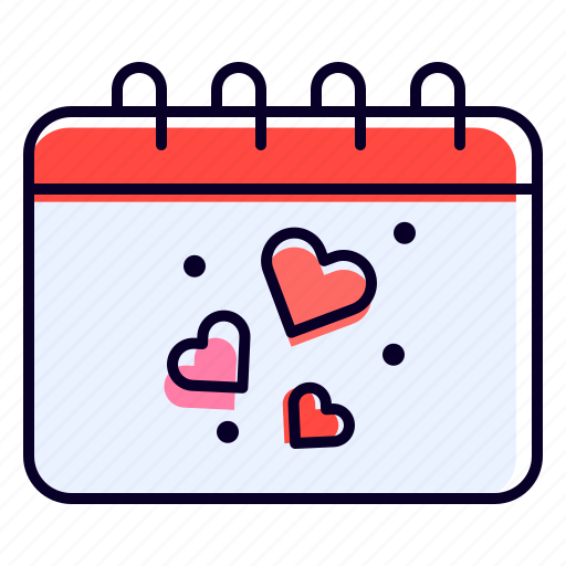 Calendar, date, schedule, heart, love icon - Download on Iconfinder