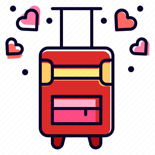 Luggage, travel, honeymoon, suitcase, love icon - Download on Iconfinder