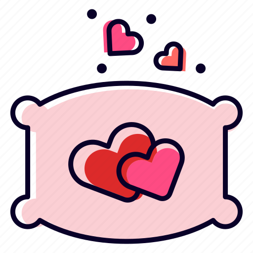 Pillow, sleep, heart, romantic, love icon - Download on Iconfinder