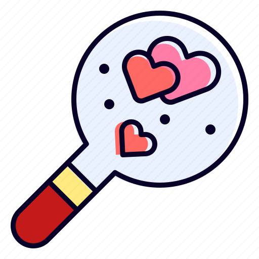 Search, love, magnifying, glass, heart, loupe icon - Download on Iconfinder