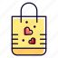 shopper, heart, shopping, bag, love, and, romance 