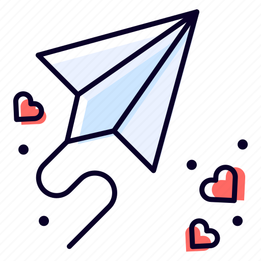 Plane, paper, love, trail, message, fly icon - Download on Iconfinder