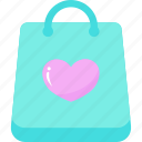 shopping, valentine&#x27;s day, bag, gift, heart
