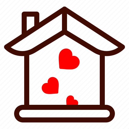 Home, house, heart, romance, valentines, day icon - Download on Iconfinder