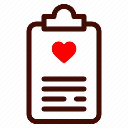 Clipboard, list, heart, romance, valentines, day, valentine icon - Download on Iconfinder