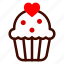cupcake, heart, romance, valentines, day, valentine, choclate 