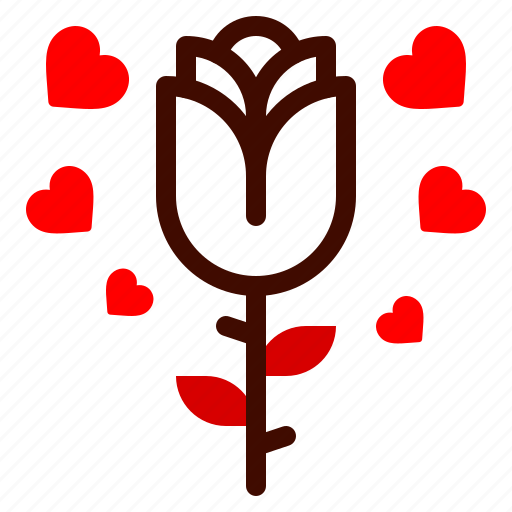 Flower, red, heart, romance, valentines, day, valentine icon - Download on Iconfinder