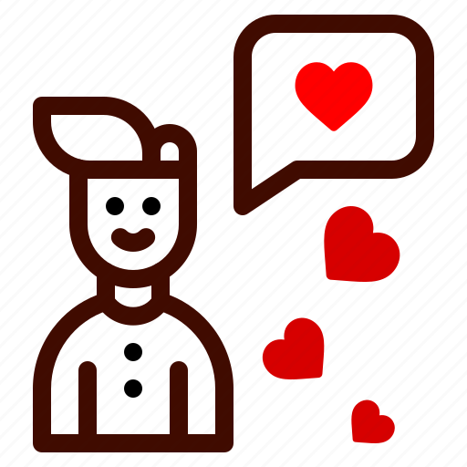 Male, chat, heart, romance, valentines, day, valentine icon - Download on Iconfinder