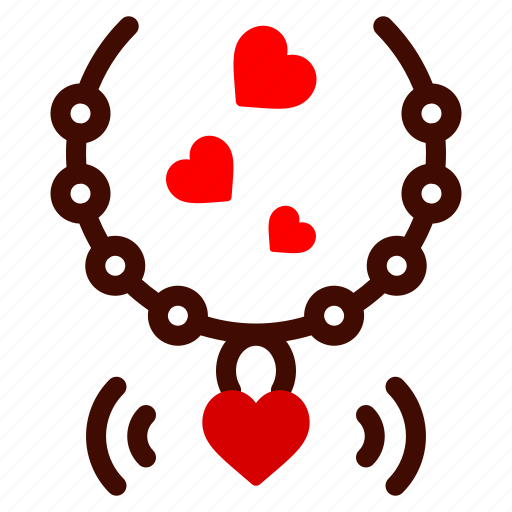 Necklace, jewellery, heart, romance, valentines, day, valentine icon - Download on Iconfinder