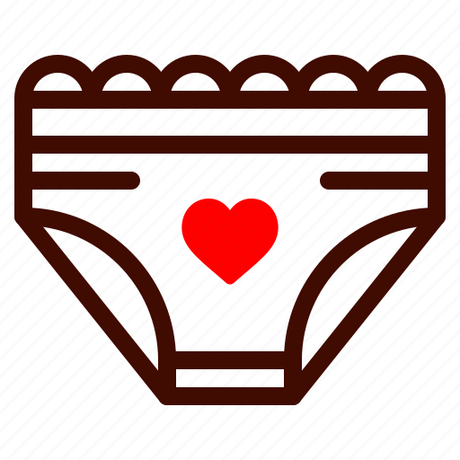 Underwear, garment, panty, heart, valentines, day, valentine icon - Download on Iconfinder