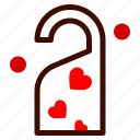 door, lock, disturb, heart, romance, day, valentine