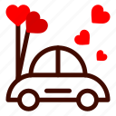 car, honeymoon, heart, romance, valentines, day, valentine