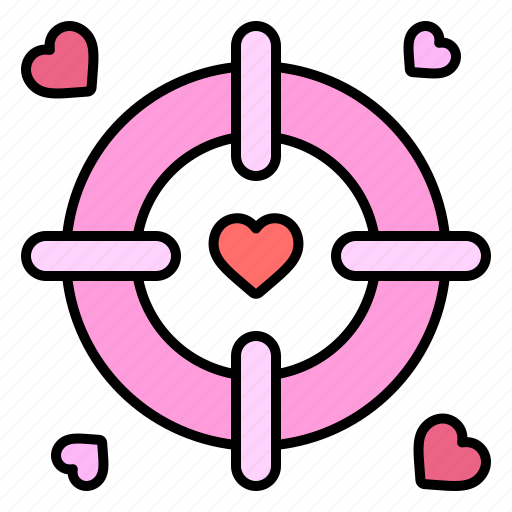 Target, love, heart, romance, valentines, day icon - Download on Iconfinder