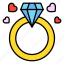 ring, diamond, heart, romance, valentines, day 