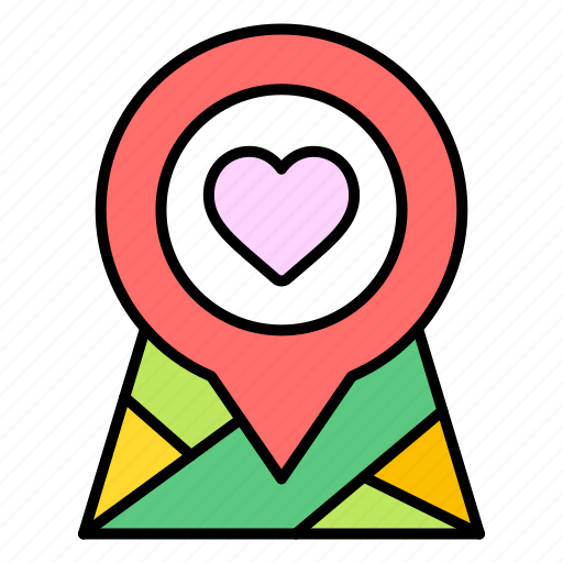 Location, love, heart, romance, valentines, day, valentine icon - Download on Iconfinder