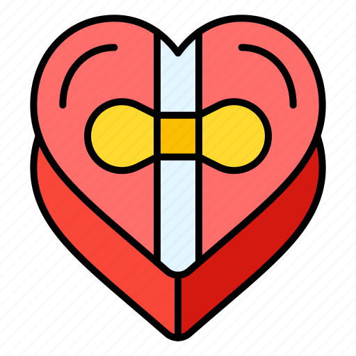 Chocolate, gift, heart, romance, valentines, day, valentine icon - Download on Iconfinder