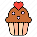 cupcake, heart, romance, valentines, day, valentine, choclate