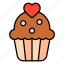 cupcake, heart, romance, valentines, day, valentine, choclate 