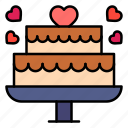 cake, sweet, heart, romance, valentines, day, valentine