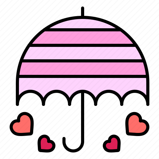 Umbrella, protection, heart, romance, valentines, day, valentine icon - Download on Iconfinder