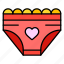 underwear, garment, panty, heart, romance, valentines, day 