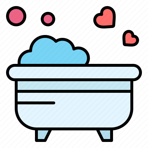 Bathtub, love, heart, romance, valentines, day, valentine icon - Download on Iconfinder
