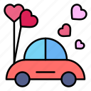 car, honeymoon, heart, romance, valentines, day, valentine