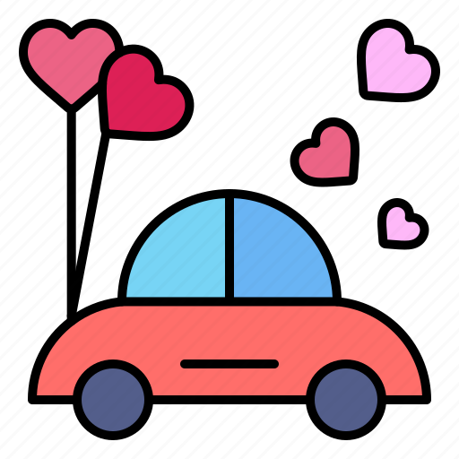 Car, honeymoon, heart, romance, valentines, day, valentine icon - Download on Iconfinder