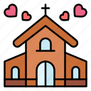 church, building, pray, heart, romance, valentines, day