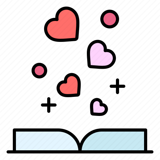 Open, book, love, heart, romance, valentines, day icon - Download on Iconfinder