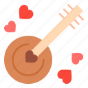 guitar, music, love, heart, romance, valentines, day