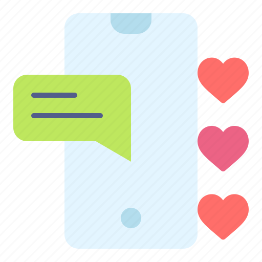 Smartphone, chat, heart, romance, valentines, day, valentine icon - Download on Iconfinder